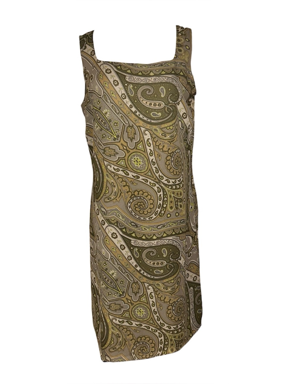 vintage y2k lined paisley midi/maxi dress size women’s 12 old navy